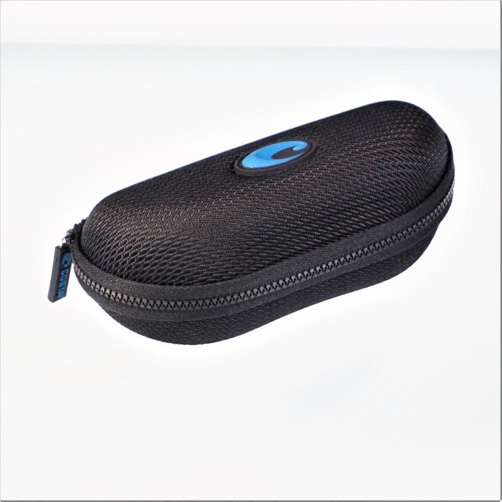Costa del Mar Sunglass Case Black Clamshell Zippered Woven Nylon